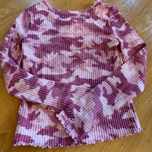 Justice girls shirt size 10 camouflage color  used excellent condition